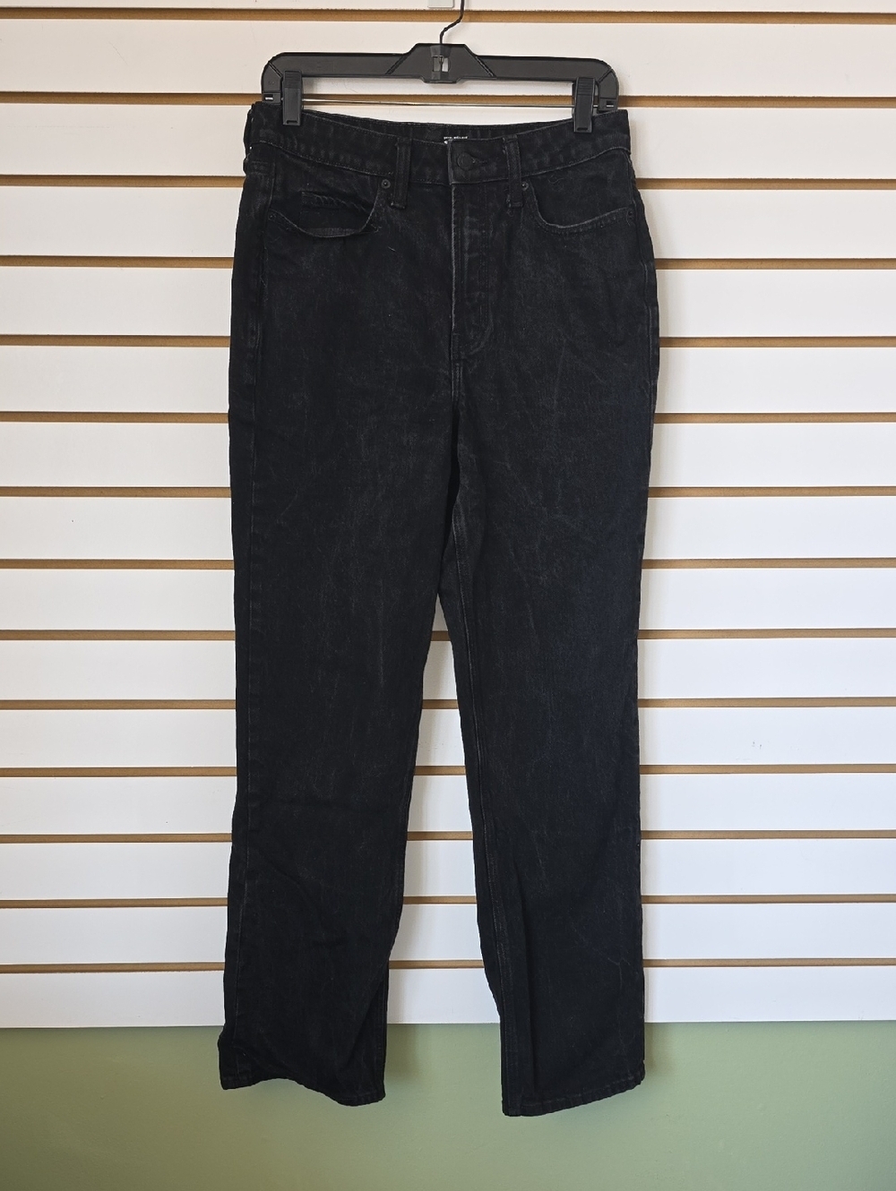 Old Navy High-Rise Straight Leg Jeans Black 8